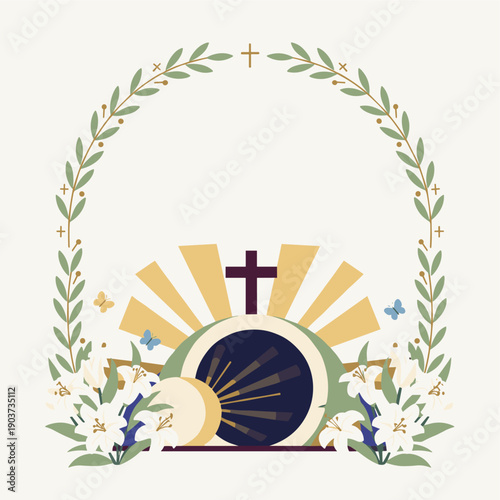 Resurrection empty tomb icon