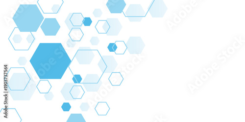 Abstract blue hexagon banner background. Eps10 vector