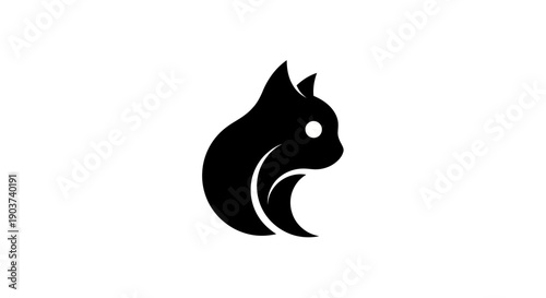 Black snake graphic isolated white background