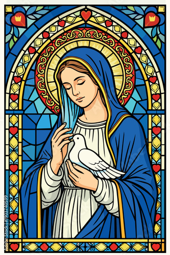 Peace Symbol Dove in Hands of Sacred Woman