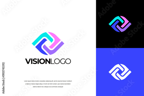 vision logo, eye logo vector idea