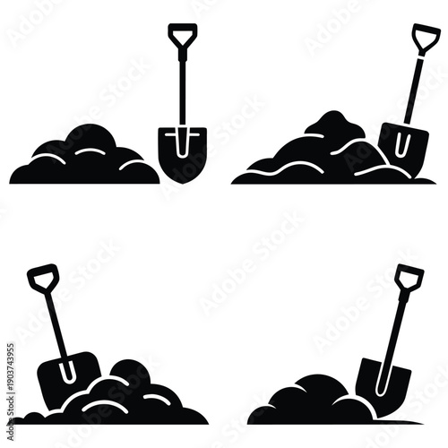 Axe Line Art Icon Silhouett Vector Illustration.