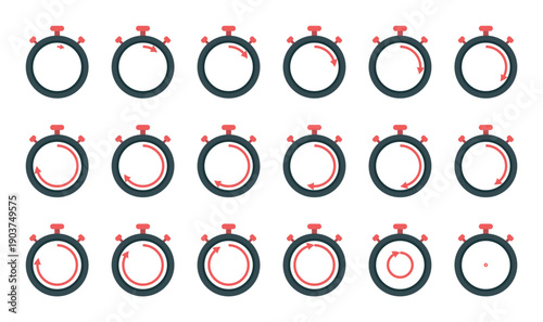 Vector timer icons
