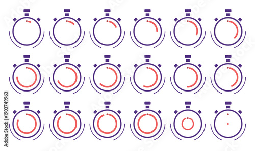 Remaining time indicator set