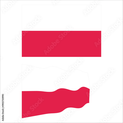 Polish national flag symbolizing patriotism and european identity