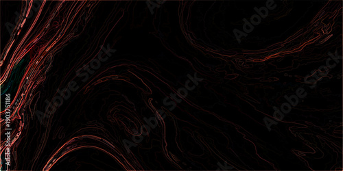 Vector Mysterious artistic abstract ink flow in dark backdrop with red vein-like effect, intriguing design. 