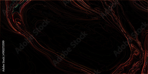 Vector Mysterious and elegant abstract flowing design with dark crimson red lines on a deep black background, evoking a sense of artistic creativity and depth. 
