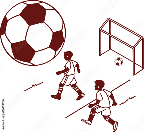 football players vector