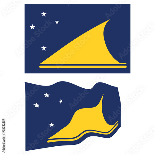 Tokelau flag showing the southern cross and a vaka, representing the nation's symbols