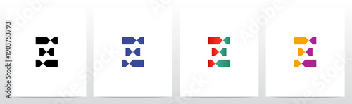 Opposite Arrow Stripes Letter Initial Logo Design I