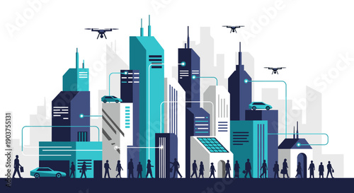 A professional strides confidently through an urban landscape, symbolizing ambition and progress in a modern city setting.