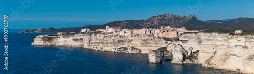Photography Corsica White Limestone Cliffs of Bonifacio Panorama Korsika France