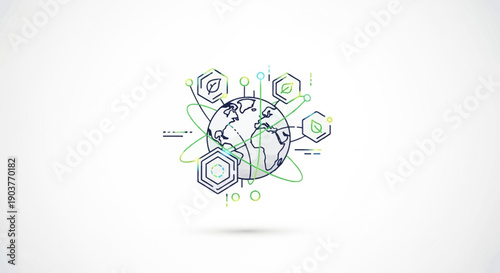 Global network of sustainable technology and ecological innovation connecting earth's vital systems