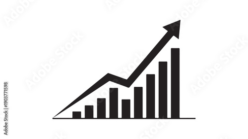 Free Download Growth chart with arrow vector illustration - GFXLoad
