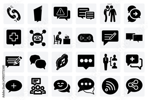 The Dynamics Of Messaging – Writing Messages, Connection Errors, And Audio Conversations For Social Interaction Illustrations.