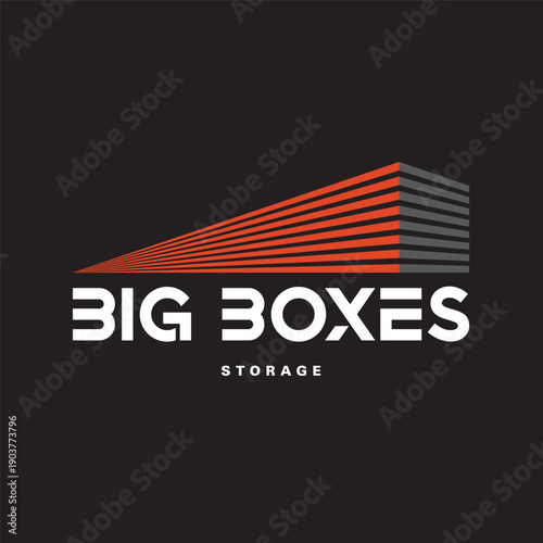 Vector logo with a concept of a storage place with modified letters B and B