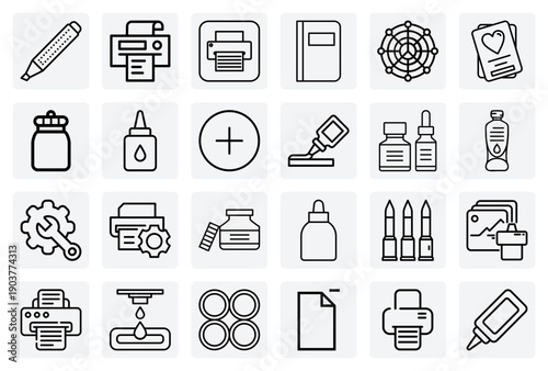 Office Printing And Document Production – Ink Bottles, Paper Issues, And Machine Repair For Business And Technology Themes