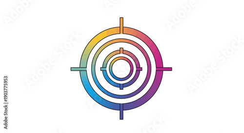 Vibrant gradient target bullseye icon representing focus precision and goal achievement
