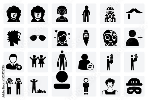 Contemporary Character And People Graphics – Punk Rock, Hip Hop, And Yogi Individuals For Modern Digital Media