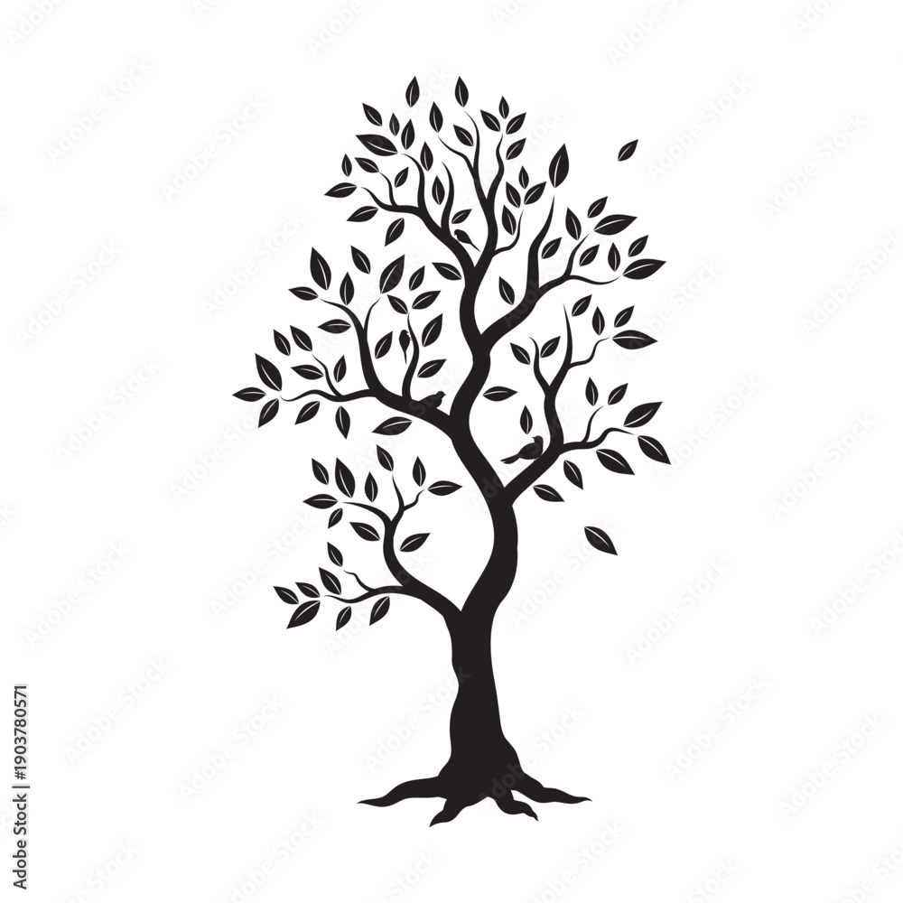 Obraz premium tree branch love vector ilustration design