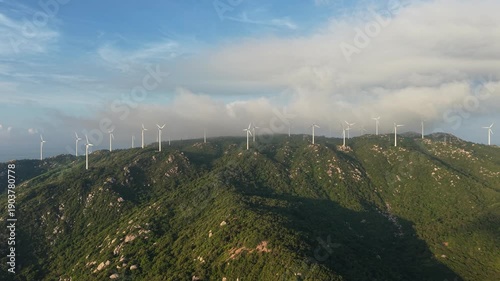 Wind power generation on the island