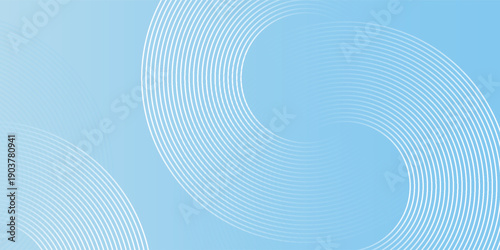 Blue white gradient with smooth color. Abstract minimalist pastel banner