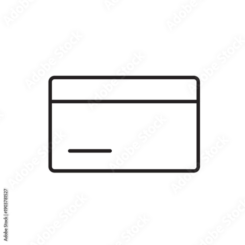 A vector icon of a credit card representing payment method selection, created in line style with editable stroke