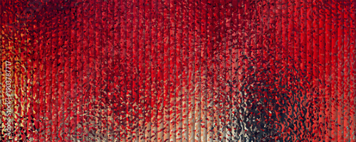 Futuristic ribbed texture with fractal glass effect and smooth fluted vertical lines of rainbow neon gradient. Bold and dynamic design blending bright colors and geometry visuals. Vector illustration