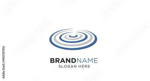 Blue White Swirl Logo Design Template.