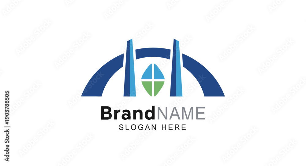 Fototapeta premium Corporate Logo Design Template with Placeholder.