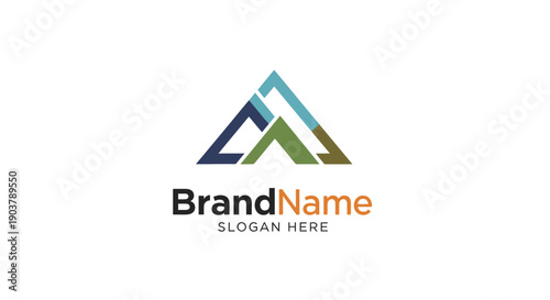 Modern Triangle Logo Design Template.
