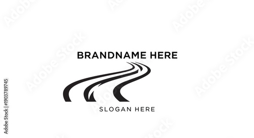 Road Logo Template with Placeholder Text.