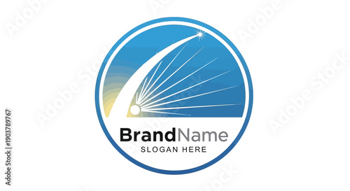 Sailboat Logo Design Template with Slogan.