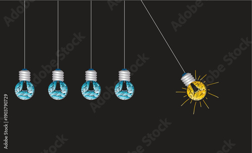 light bulb on a rope