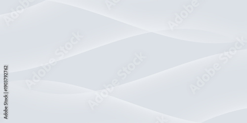 Curtain white wave soft shadow and blurred. frabic shapes curve designs. abstract backround on isolated. Vector Modern