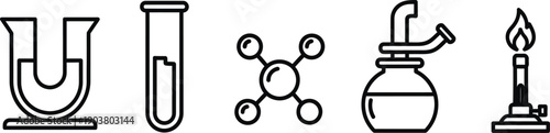 Chemistry Science Laboratory and Research Tool Icons