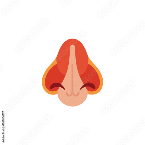 A detailed vector illustration of a human nose