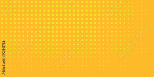 Dots halftone yellow and dark orange color pattern background. Gradient colour with grunge