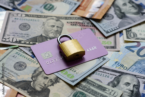 Blocking of a bank debit card, account, or bill, fraud, or bankruptcy. Blocking of a bank card