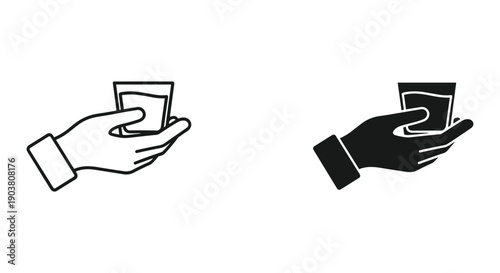 Hand holding smartphone with blank screen isolated on white for business and technology concept vector illustration