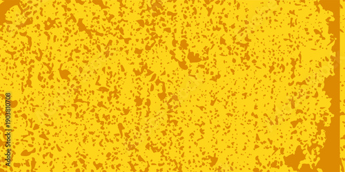 Abstract orange watercolor painted paper texture on yellow background