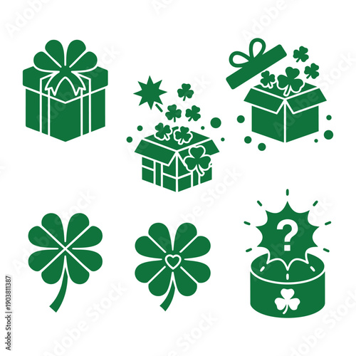 St Patricks Day Party Hat Icon Green Shamrock