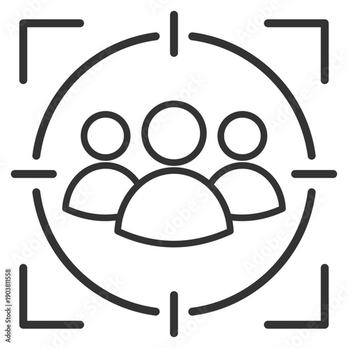 Target Customer Outline Icon
