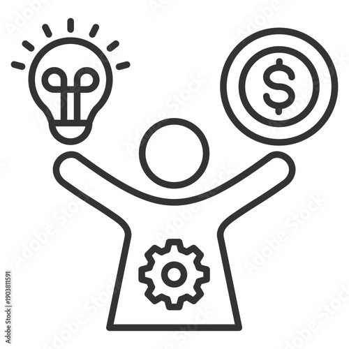 Entrepreneurship Outline Icon