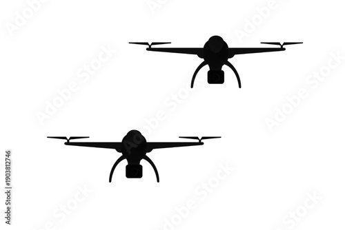 Two drones in flight
