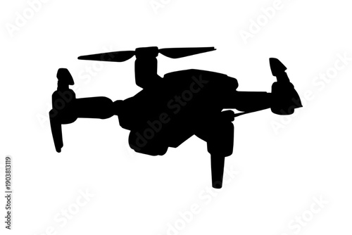 Silhouette of a drone in flight