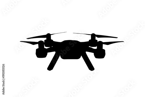 Silhouette of a quadcopter drone