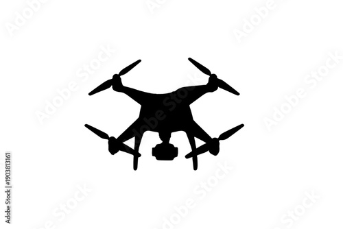 Silhouette of a quadcopter drone