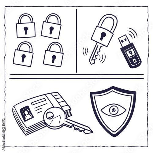 Secure data protection with encryption and access control Vector