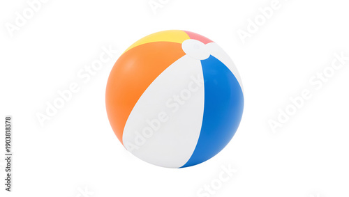 Bright Beach Ball Resting on a Flat Surface Ready for Summer Fun With Friends